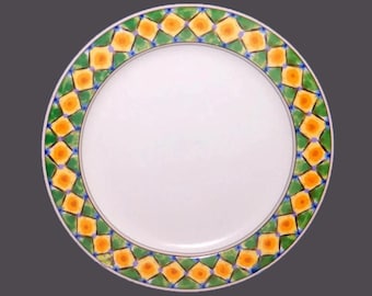 Vintage Mikasa Lisboa CAC65 round Stoneware Platter: Intaglio Stoneware Malaysia.