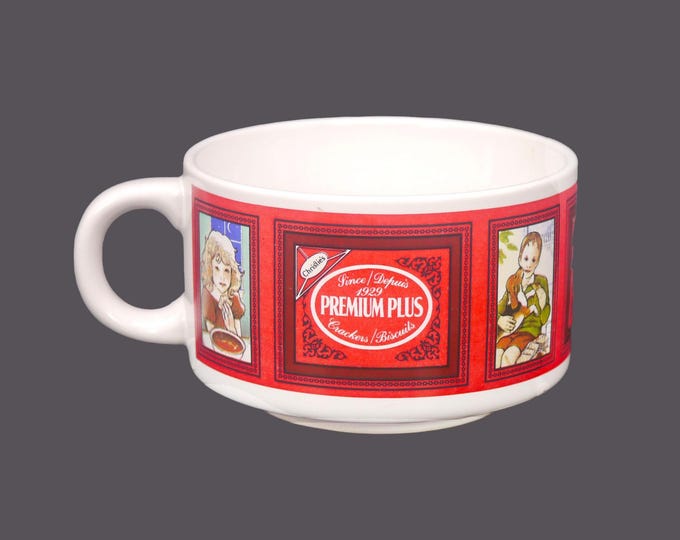 Vintage Christies Crackers Soup Mug: Children's Illustration, 1980s