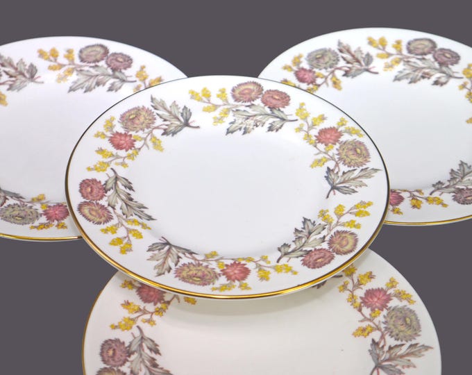 Vintage Wedgwood Lichfield W4156 bone china bread plates made in England.