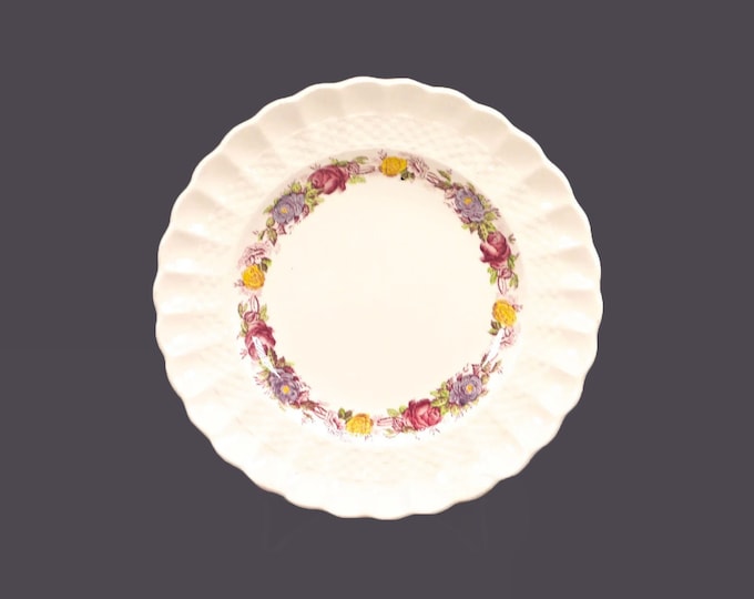 Spode Rose Briar salad plate. Chelsea wicker shape. Spode red mark. Made in England.