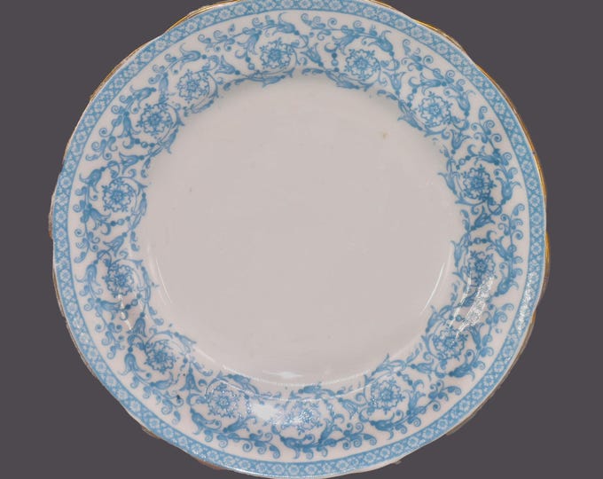 Antique Victorian-era Thomas Morris Oxford Blue dessert plate made in England.