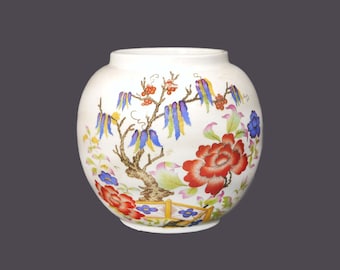 Vintage Sadler Indian Tree Ginger Jar: Chinoiserie Spice Jar, England (No Lid)
