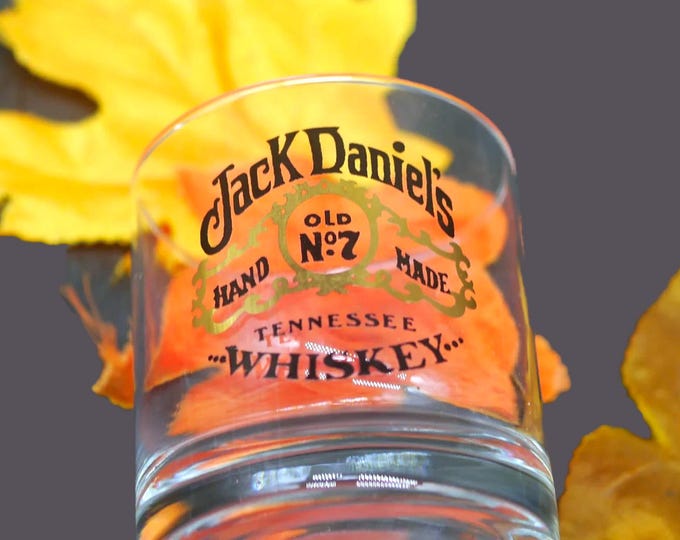 Jack Daniels Sour Mash Tennessee Whisky lo-ball, whisky, on-the-rocks glass.
