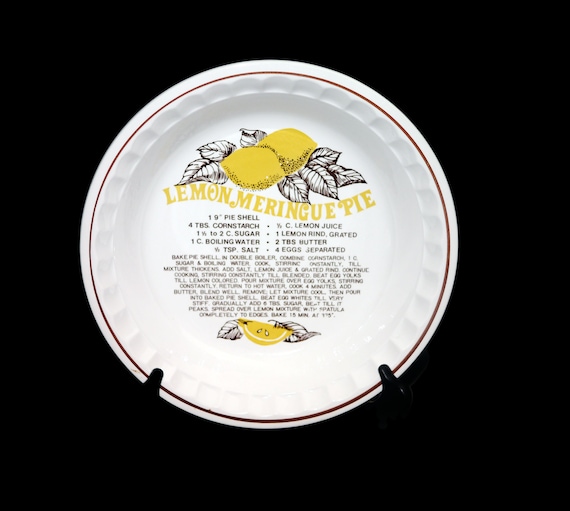 Vintage Sunnycraft Sunstone Colletor Pie Plate Lemon Merinque pie Vintage Sunnycraft Sunstone Colletor Pie Plate Lemon Merinque pie
