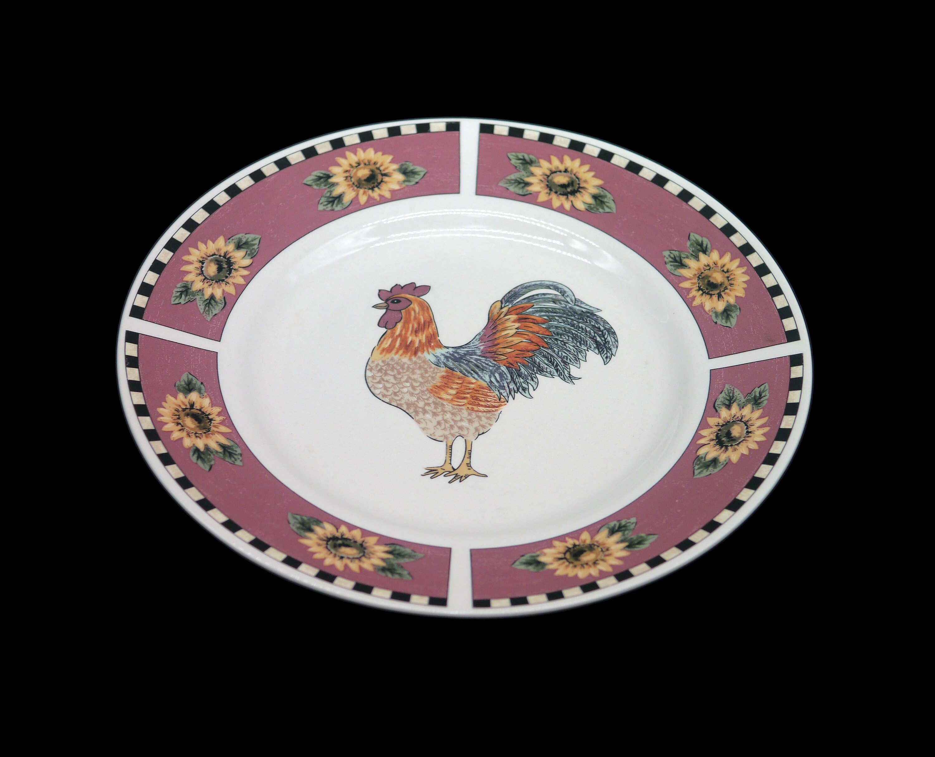 Vintage Gibson Brewster dinner plate or charger. Proud rooster Etsy