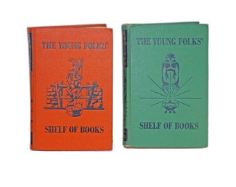 Two volumes of Young Folks Shelf of Books Junior Classics Vol 2 Stories Wonder & Magic, Vol 10 Nursery Rhymes, Children's Poetry