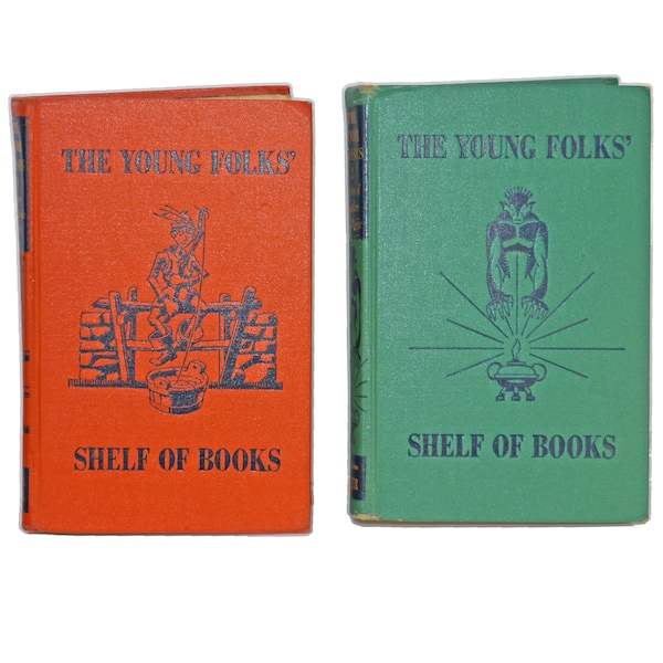 Two volumes of Young Folks Shelf of Books Junior Classics Vol 2 Stories Wonder & Magic, Vol 10 Nursery Rhymes, Children's Poetry