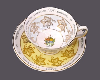 Vintage Royal Grafton Canadian Confederation 1967 tea set. England. Canadiana.