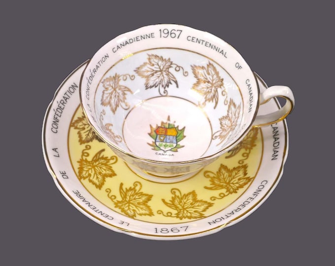 Royal Grafton Canadian Confederation 1967 commemorative bone china tea set made in England.
