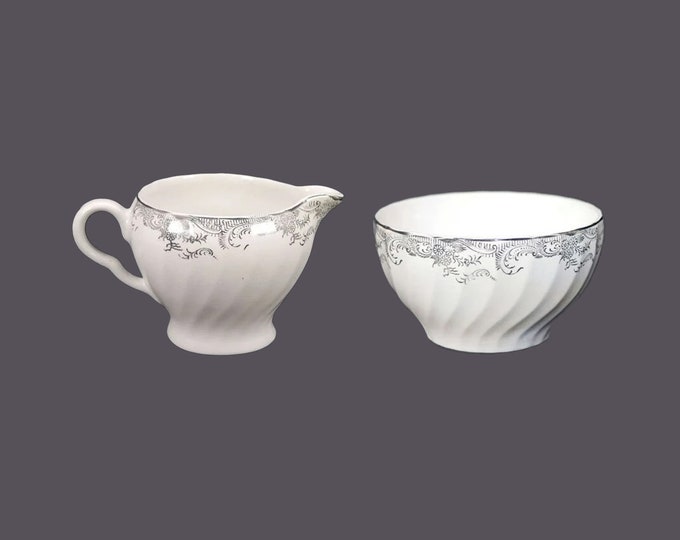 Washington Pottery | Swinnertons Silverlea creamer and open sugar bowl set made in England.