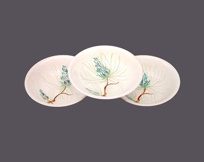 Three Adams China Pine coupe cereal bowls made in England.
