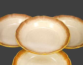 Vintage Mikasa Whole Wheat E8000 stoneware Soup Bowls: Japan