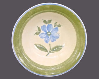Vintage Brunelli Rustico Verde round pasta serving bowl made Italy. Flaw