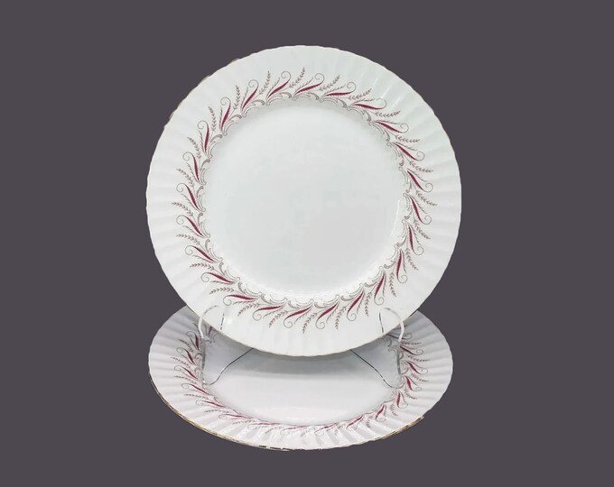 Pair of Paragon Harmony Red dinner plates made in England.