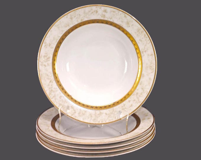 Five Royal Heritage Primavera rimmed soup bowls.