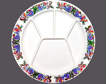 Vintage Villeroy & Boch VIL129 divided fondue plate made in Luxembourg.