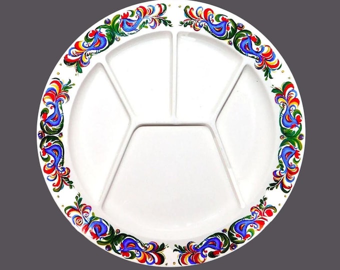 Vintage Villeroy & Boch VIL129 divided fondue plate made in Luxembourg.