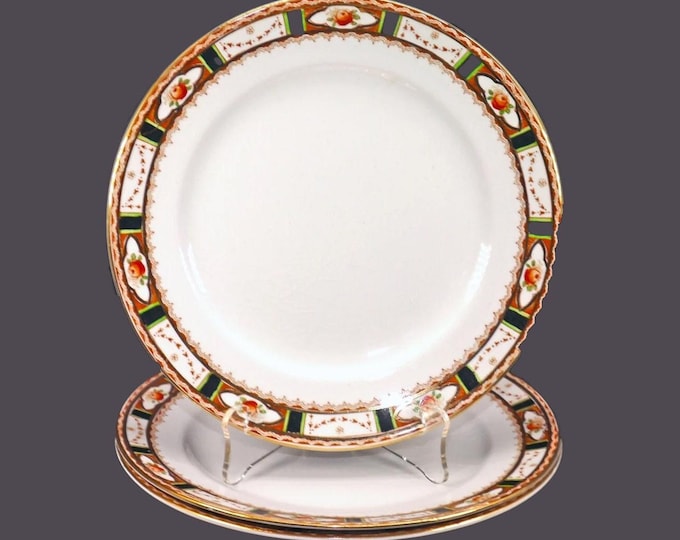 Three Sampson Bridgwood | Bridgwood & Sons | Anchor Pottery Conway salad plates made in England.