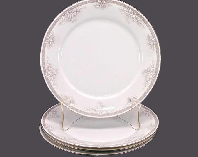 Four Noritake Windham 3194 large dinner plates. Flaw (see below).