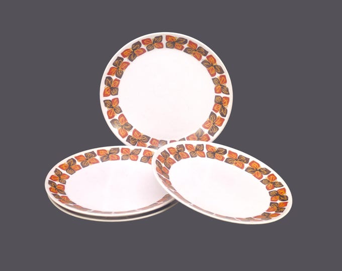 Four Noritake Southern Glow 9005 salad plates. Progression Stoneware made in Japan.