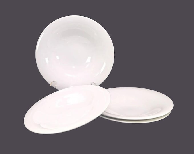 Four Kahla Update Chef's favorite all-white individual pasta bowls | spaghetti plates made in Germany.