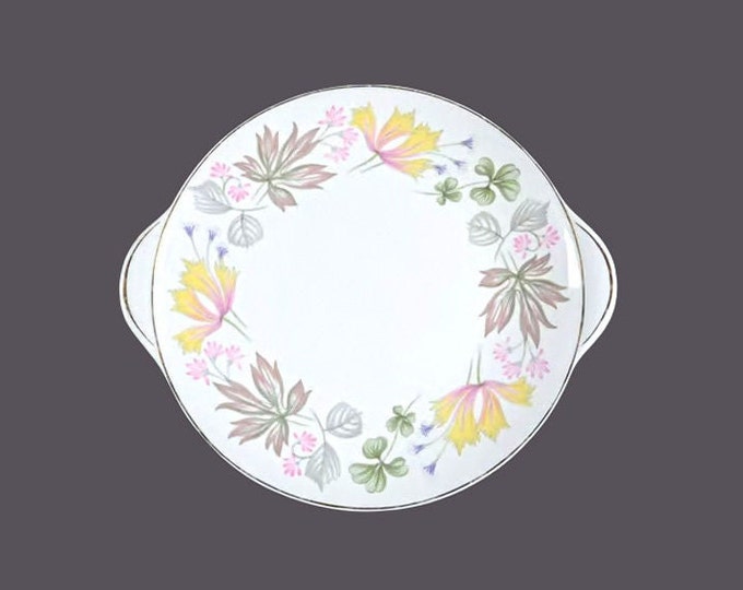 Shelley Columbine lugged | handled cake or cookie serving plate. Bone china made in England.