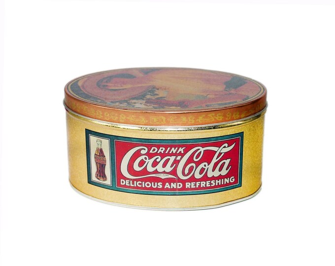 Coke | Coca Cola tin. Gibson Girl with wide-brim hat. Drink Coca-cola delicious and refreshing.