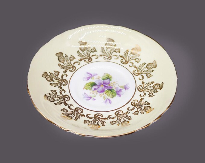 Paragon A4110/2 hand-decorated florals and filigree orphaned saucer only. Bone china made in England.