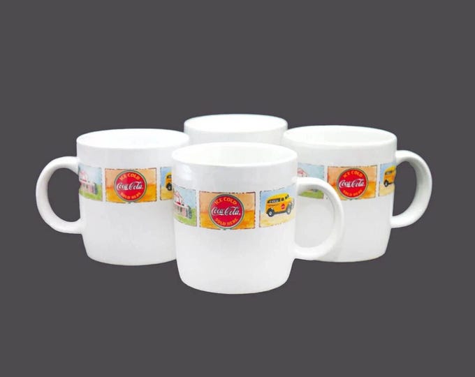 Four Gibsons Coca-Cola | Coke Good Old Days ceramic coffee or tea mugs.
