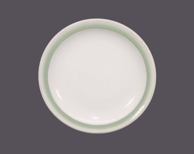 Grindley Duraline Hotelware 10-64 Green salad plate. Graduated green rim band. Made in England. Sold individually.