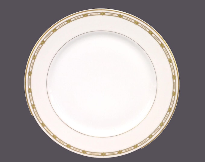 Antique Theodore Haviland Limoges luncheon plate made in France. Green diamonds, black X's. Sold individually.