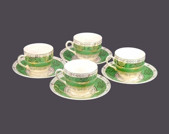 Vintage Crown Ducal Woodstock CRD126 cup and saucer sets made in England. 4 sets.