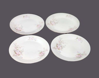 Four Sadler Romance dessert plates.