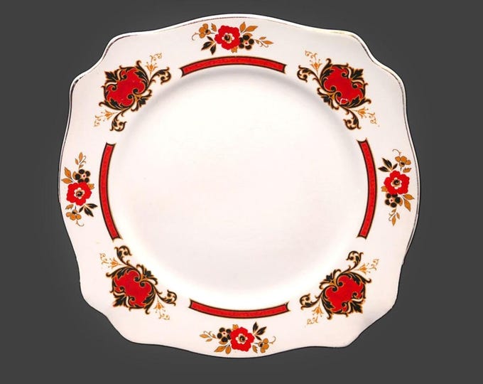 Arthur J. Wilkinson | Royal Staffordshire Betsy art-deco squared luncheon plate made in England.