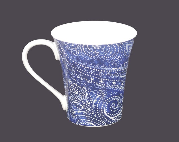222 Fifth Levi Blue blue-and-white denim toile tea mug. Sold individually.