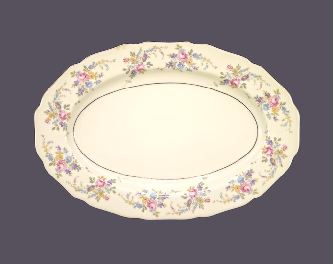 Thomas Bavaria Imperial Countess oval platter. Thomas Ivory porcelain made in Germany. Gold wear (see below).
