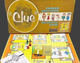 Clue board game. Made in Canada Parker Brothers 1963. Almost complete see details below.