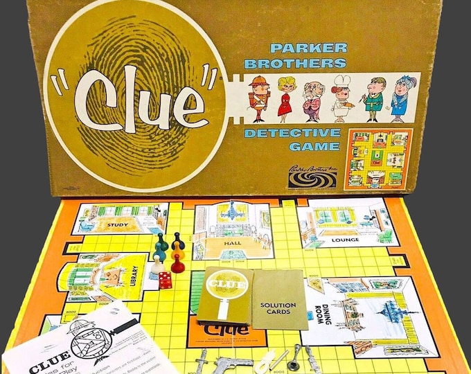 Clue board game. Made in Canada Parker Brothers 1963. Almost complete see details below.