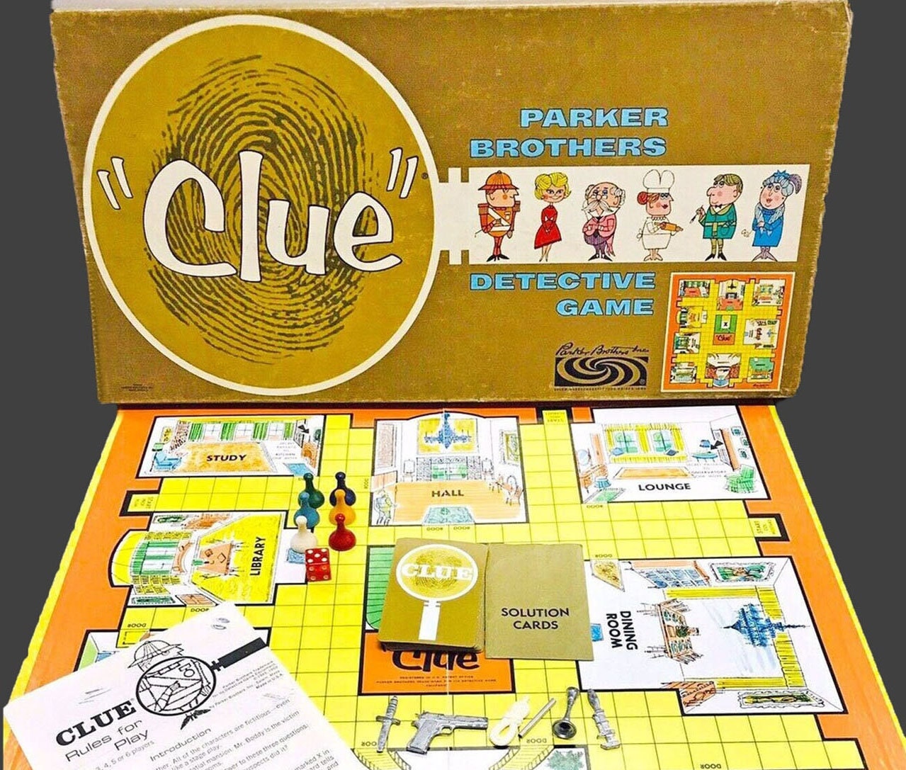 Vintage Cluedo Board Game By Waddingtons - 100% Complete Classic Detective  Game