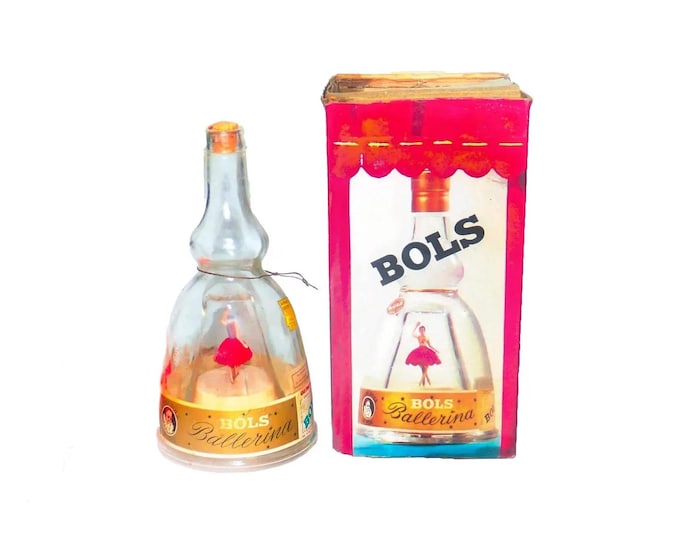 Bols Ballerina music box bottle with original box made in France during the 1970s.