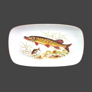 Vintage Josef Kuba JKW Rosenthal KUB19 fish seafood platter made Germany.
