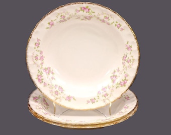 Vintage Pope Gosser Florence rimmed soup bowls made USA. Set of 3. Flaws.