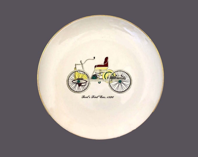 Salem China antique automobile snack plate made in the USA. Choice of car pattern.