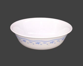 Vintage Corelle Corningware Morning Blue cereal bowl made in USA.