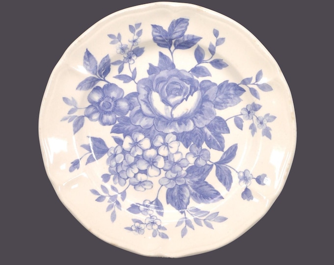 Eaton Home salad plate. Blue floral toile. Sold individually.