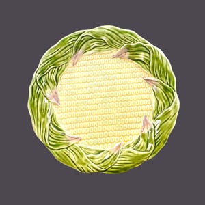 Vintage Shafford Country Gentleman salad plate. High-relief corn kernels. Japan.