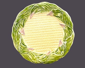 Vintage Shafford Country Gentleman salad plate. High-relief corn kernels. Japan.