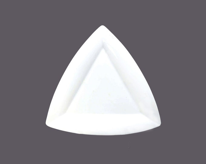 Hutschenreuther Hotelware Impression triangular all-white platter made in Germany.