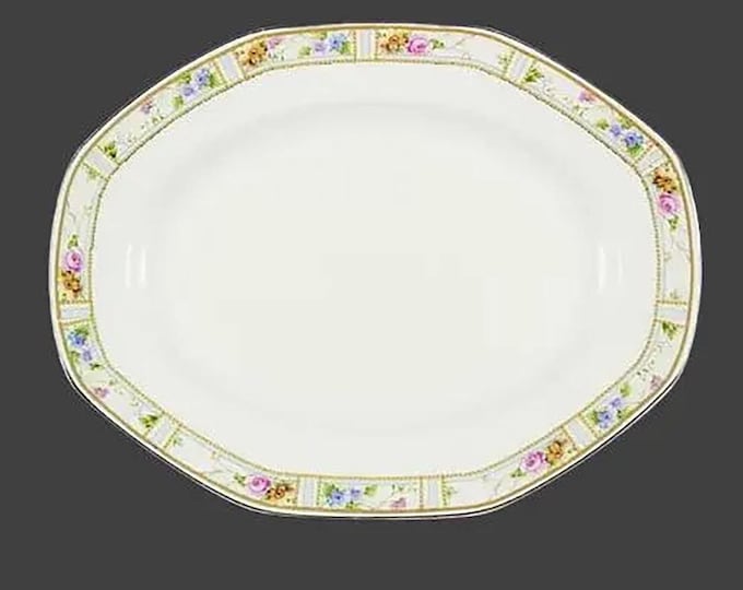 Antique Edwardian Age Grindley Carmona Smooth oval platter made in England.