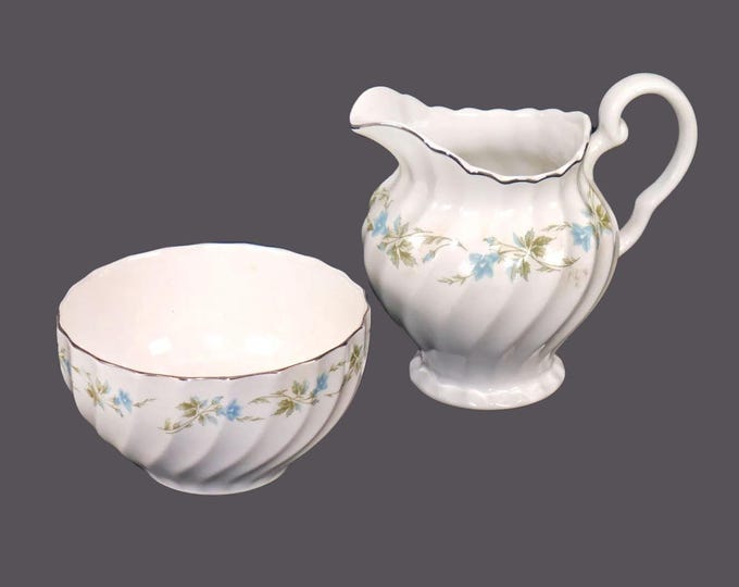 Johnson Brothers JB482 | Sovereign Potters Morning Glory creamer jug and open sugar bowl set. English ironstone decorated in Canada.